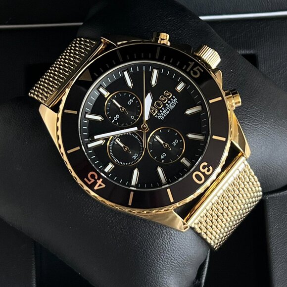 Hugo Boss Men’s Ocean Gold Steel Watch - Picture 8 of 12